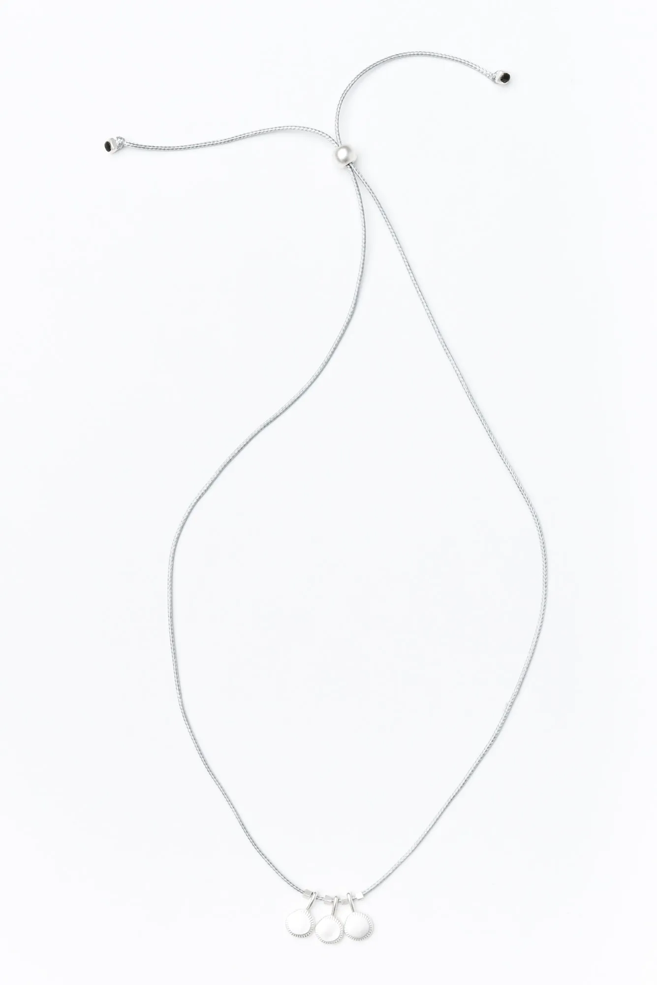 Abeba Silver Disc Pendant Necklace sold by Blue Bungalow