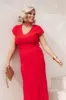 Wilkie Red V Neck Knit Top sold by Blue Bungalow