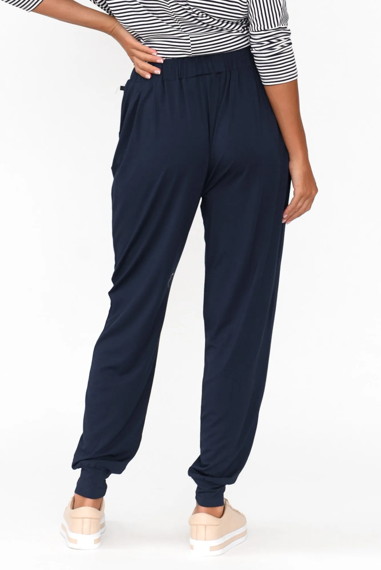 Navy Bamboo Everyday Pants sold by Blue Bungalow product image thumbnail 5
