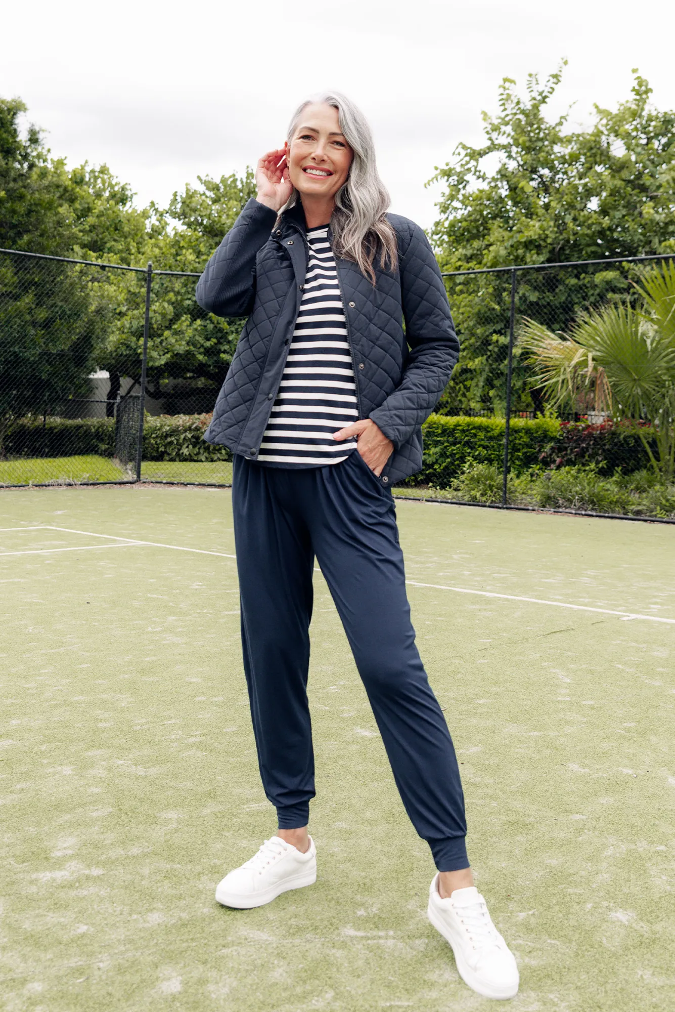 Navy Bamboo Everyday Pants sold by Blue Bungalow