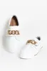 Koolah White Leather Chain Sneaker sold by Blue Bungalow