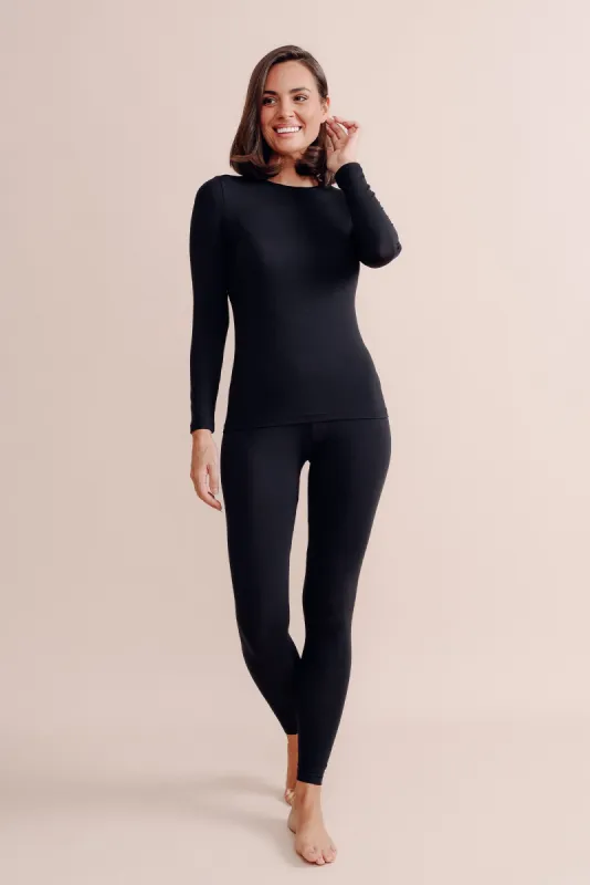 Black Micro Modal Stretch Legging sold by Blue Bungalow