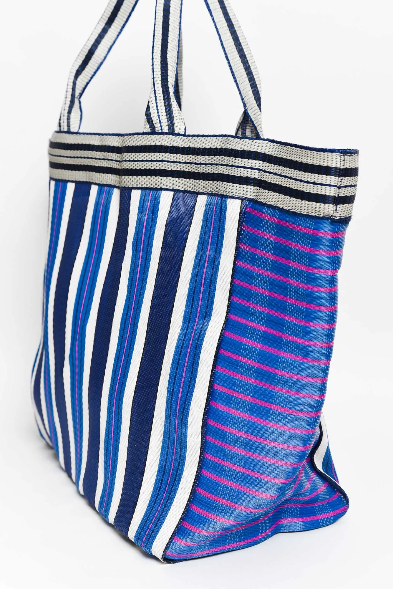 Lyndal Blue Stripe Large Tote Bag sold by Blue Bungalow product image thumbnail 2