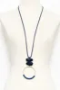 Nivek Navy Circle Pendant Necklace sold by Blue Bungalow