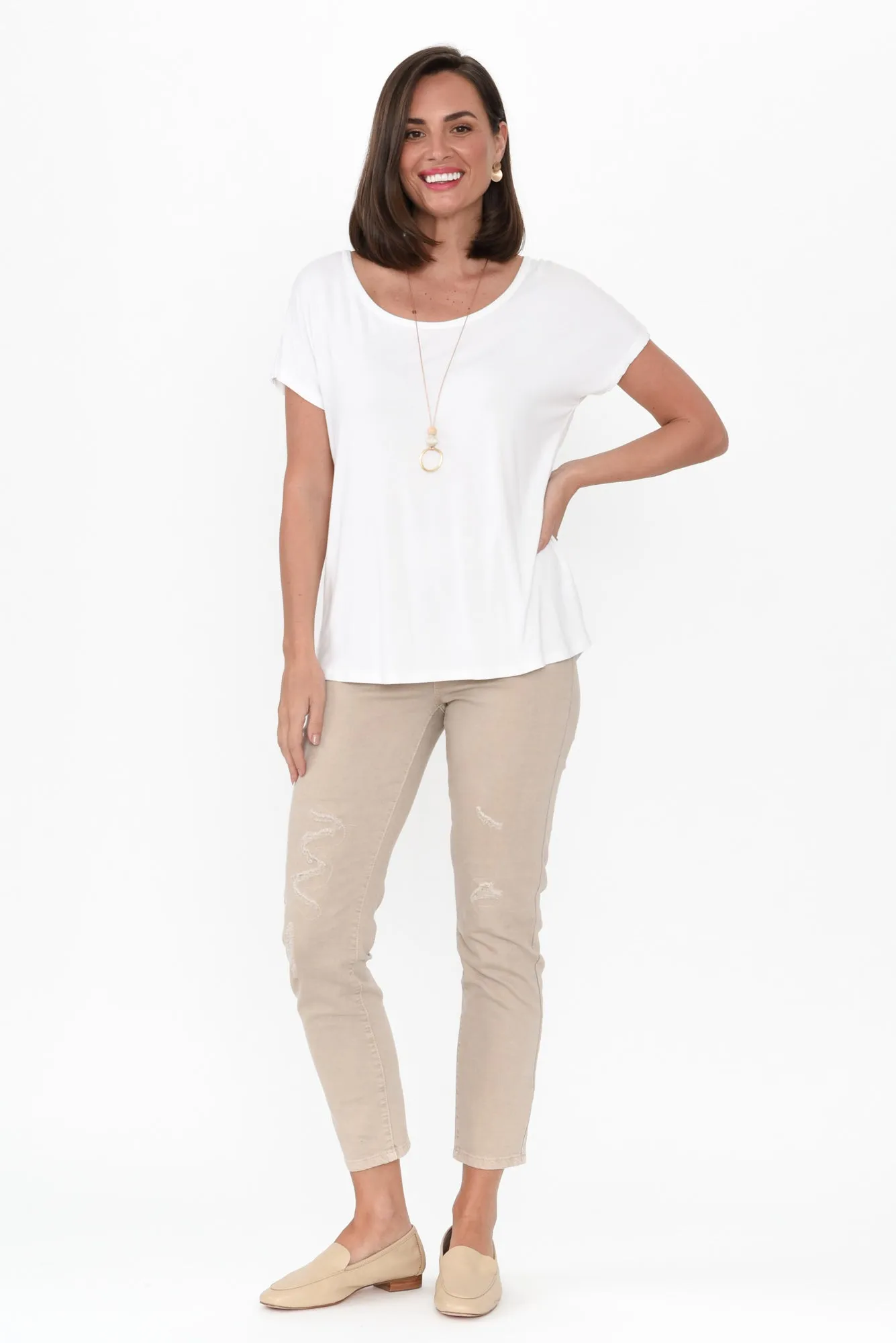 Eadie White Bamboo Top sold by Blue Bungalow product image thumbnail 2