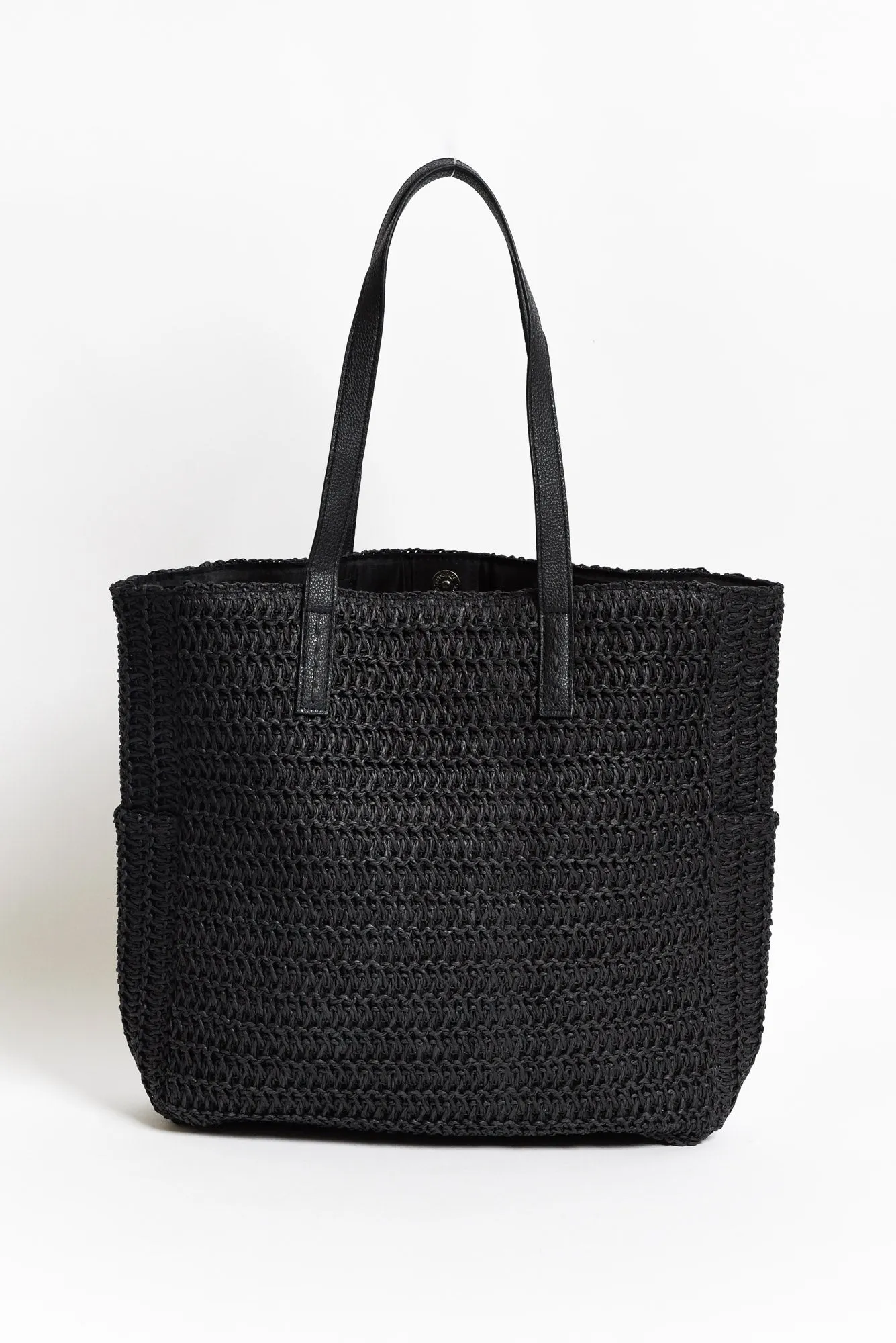 Barbossa Black Straw Tote sold by Blue Bungalow