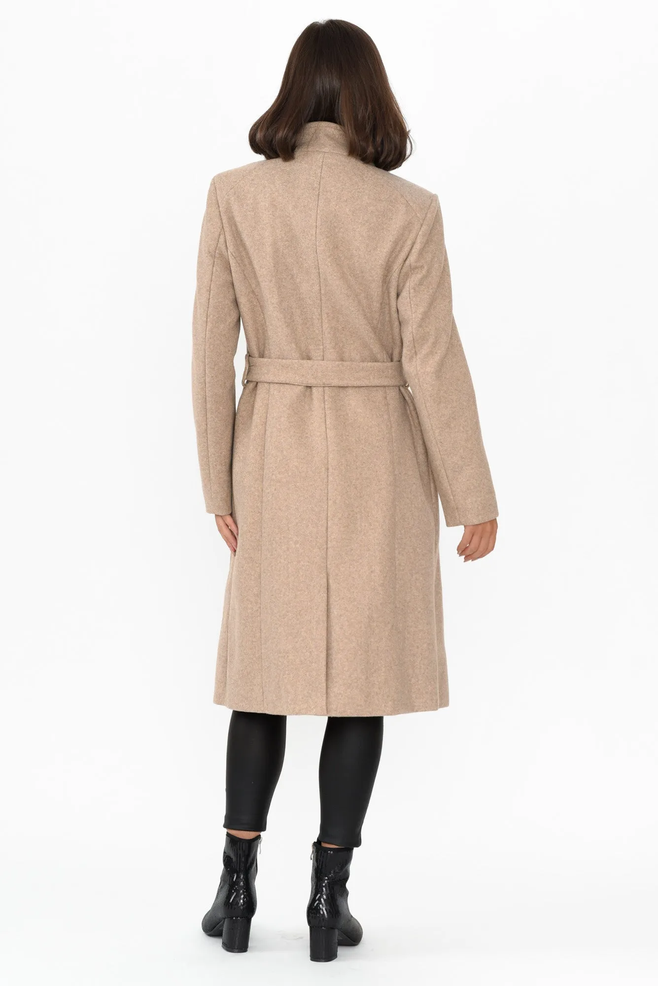 Choose You Beige Marle Tie Coat sold by Blue Bungalow product image thumbnail 5