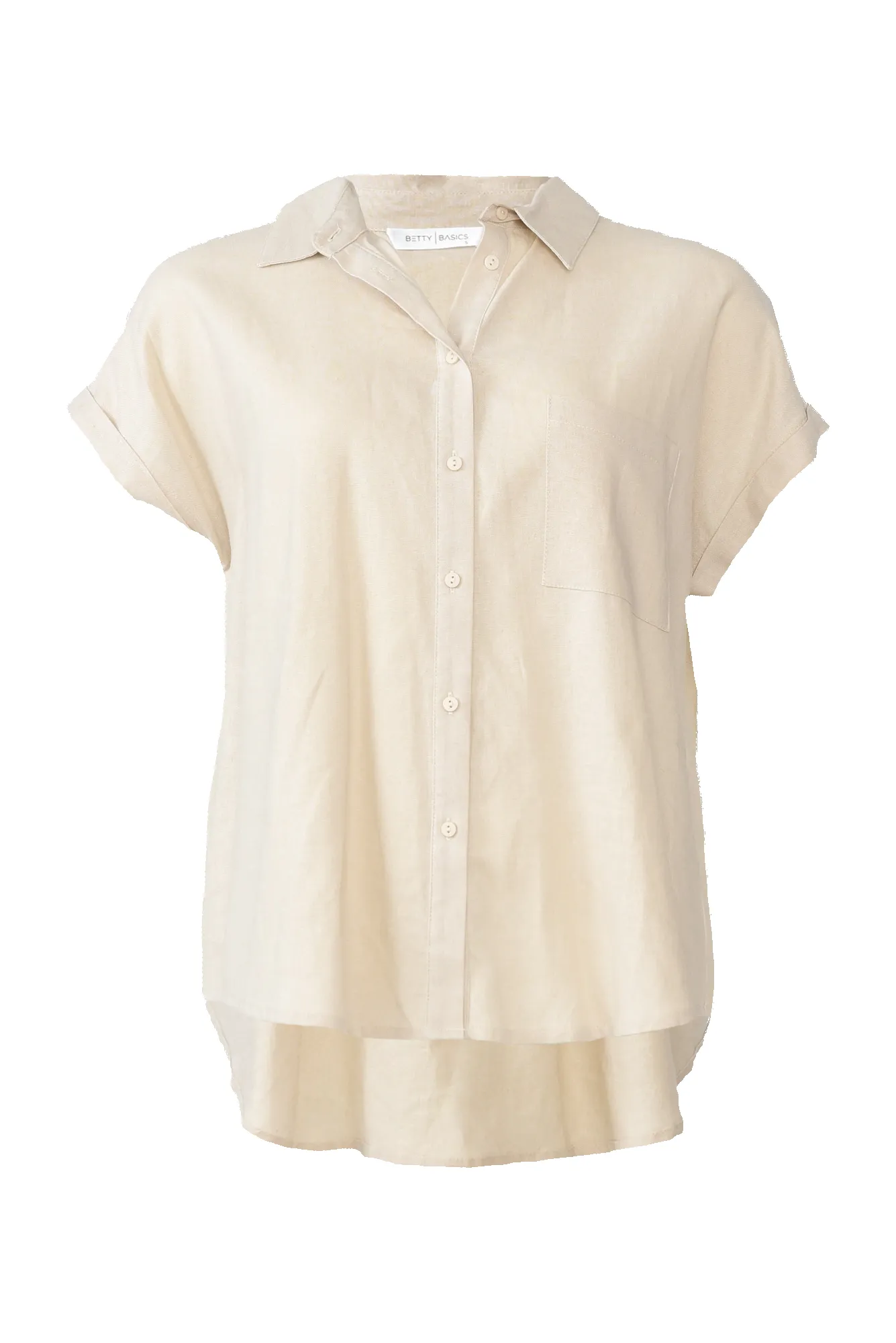 Melody Beige Linen Blend Shirt sold by Blue Bungalow product image thumbnail 3