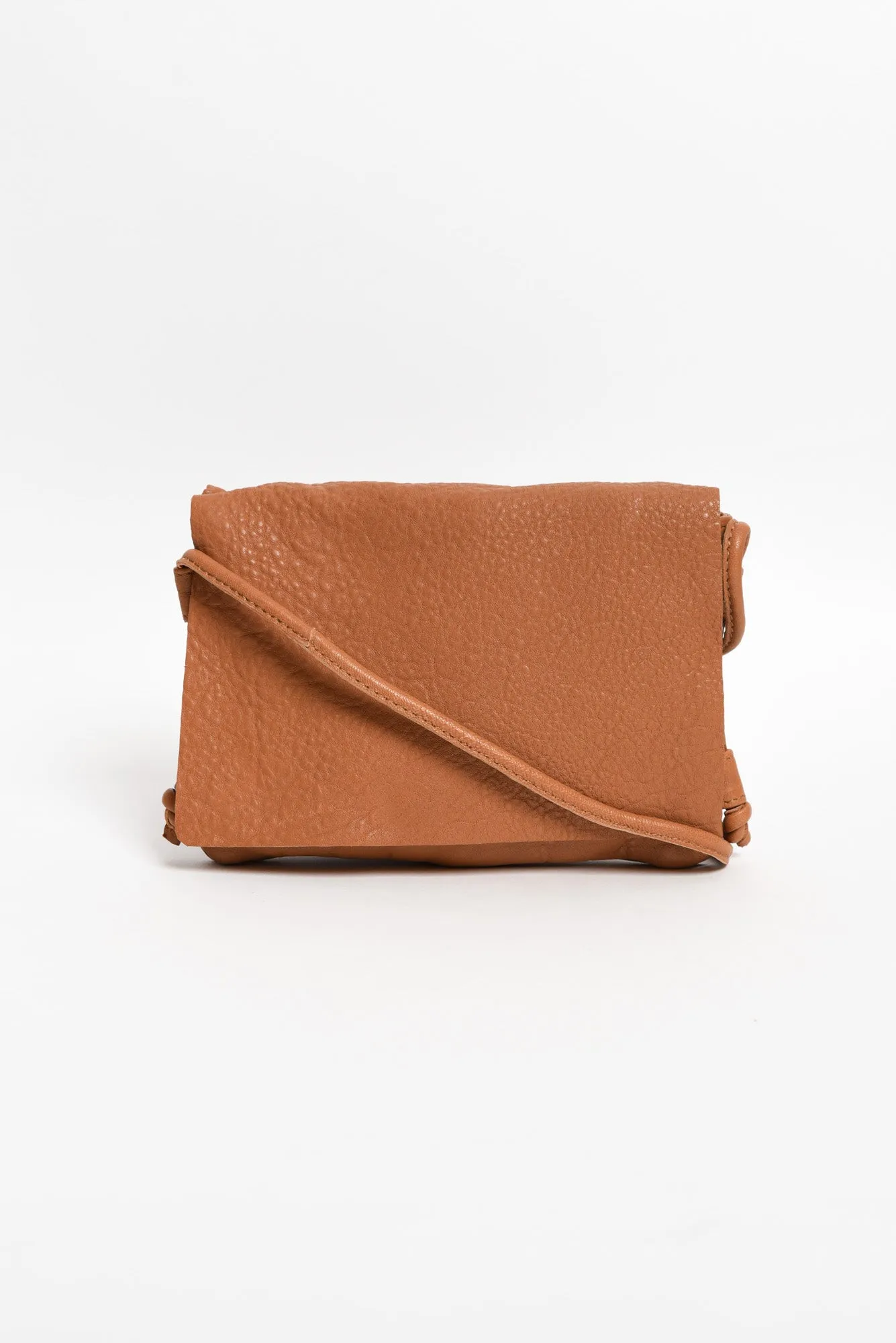 Candy Tan Leather Crossbody Bag sold by Blue Bungalow