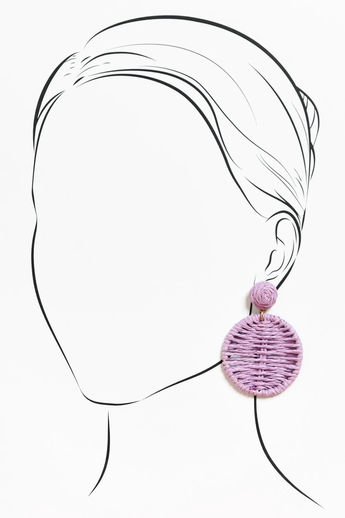 Jericho Lilac Woven Disc Earrings sold by Blue Bungalow product image thumbnail 2