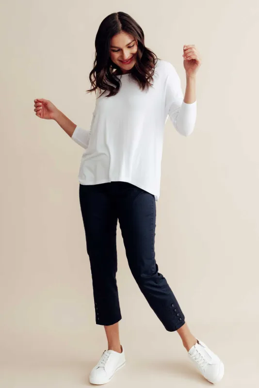 Meyer Navy Cotton Blend Pants sold by Blue Bungalow