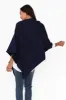 Amy Midnight Blue Wool Blend Poncho sold by Blue Bungalow