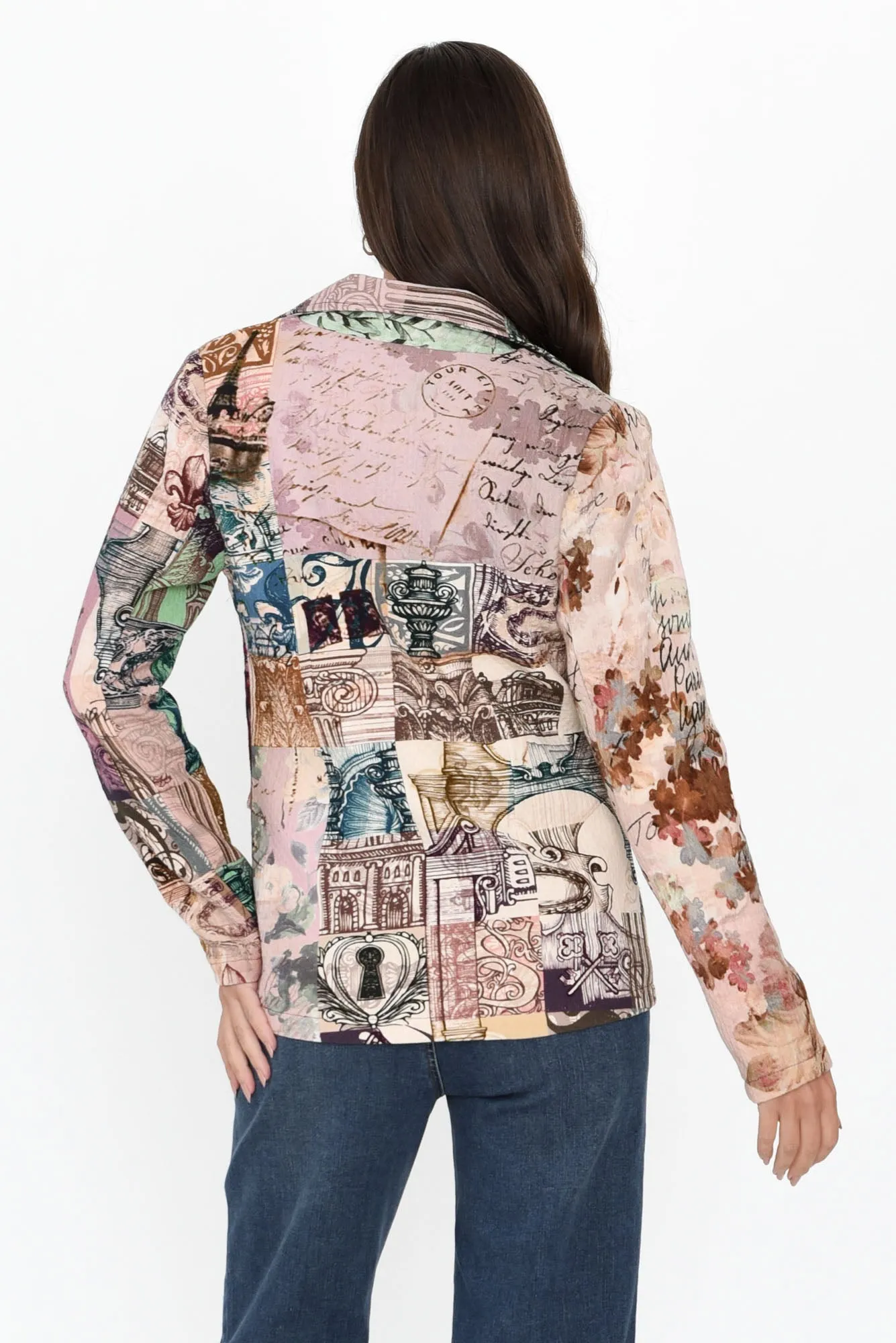 Dunstan Green Abstract Cotton Blazer sold by Blue Bungalow product image thumbnail 4