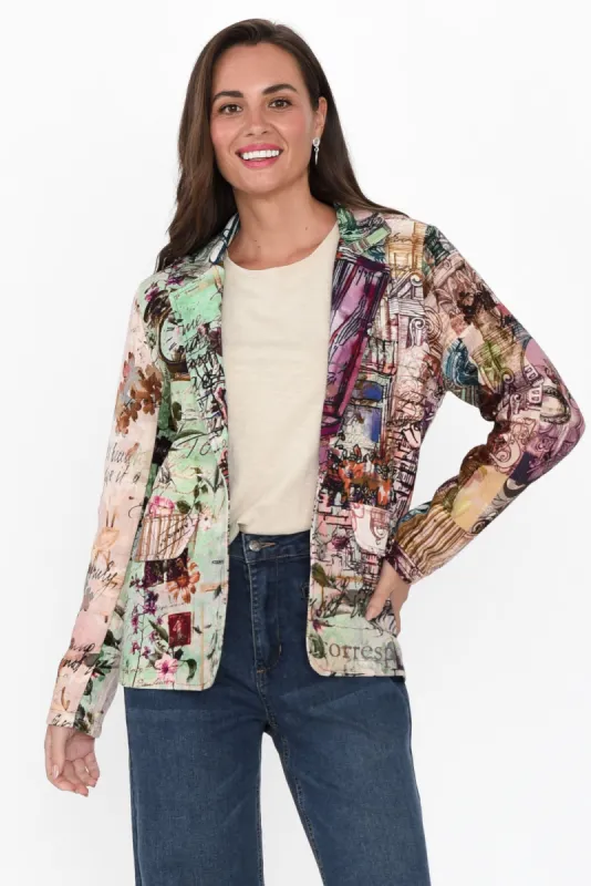 Dunstan Green Abstract Cotton Blazer sold by Blue Bungalow