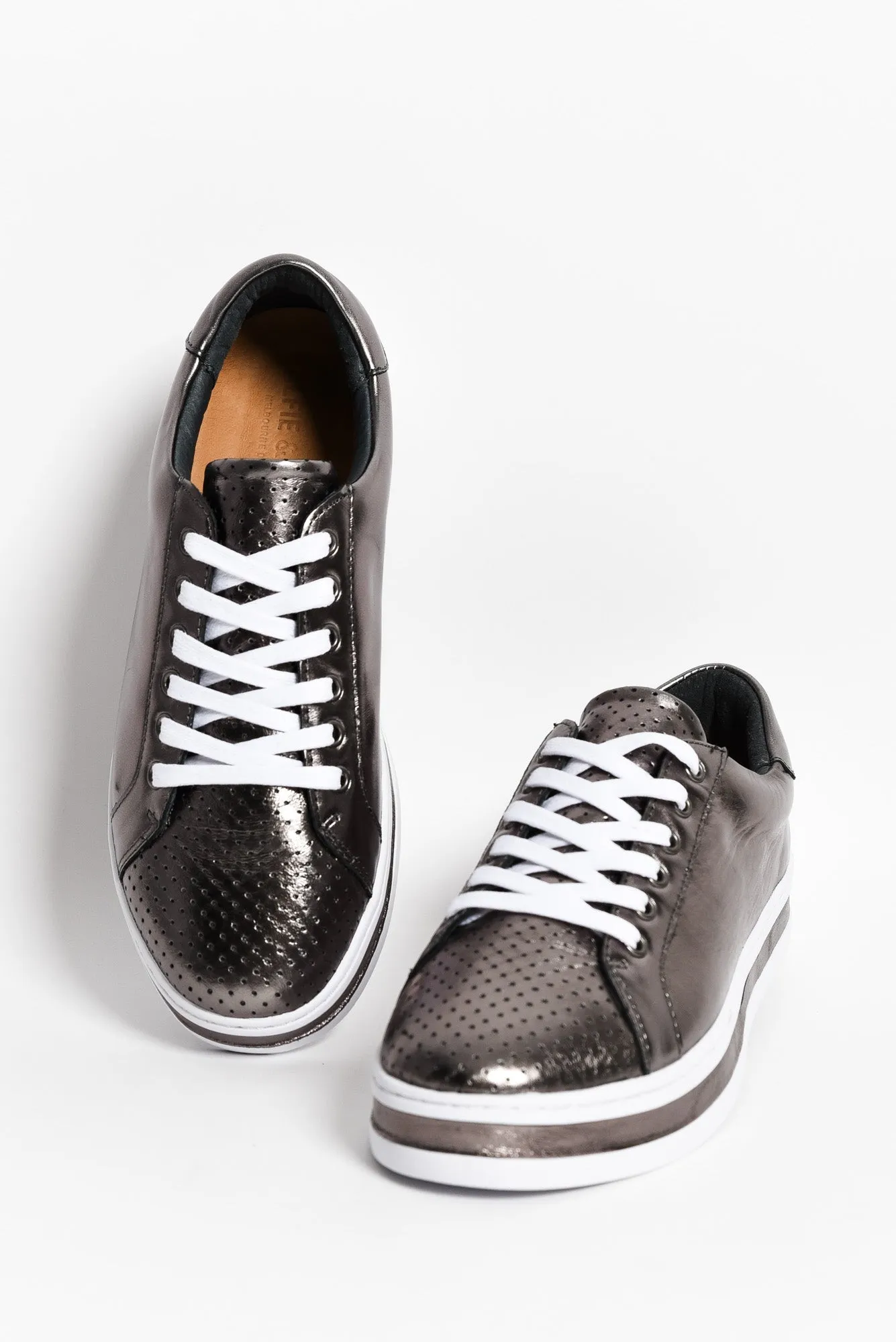 Paradise Pewter Leather Sneaker sold by Blue Bungalow product image thumbnail 2
