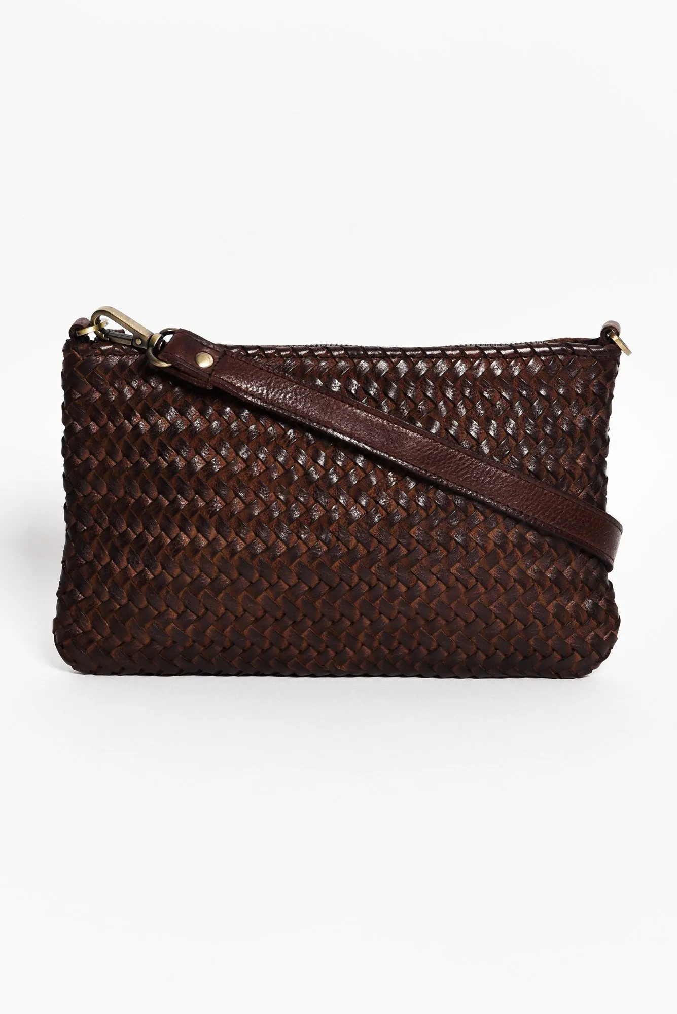 Cassidy Chocolate Leather Crossbody Bag sold by Blue Bungalow