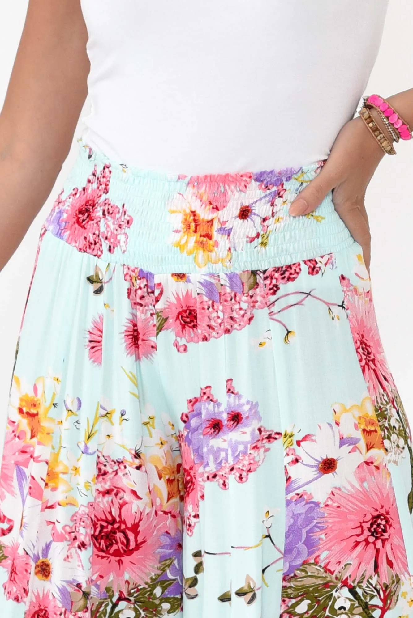 Erin Cherry Blossom Wide Leg Pants sold by Blue Bungalow product image thumbnail 3