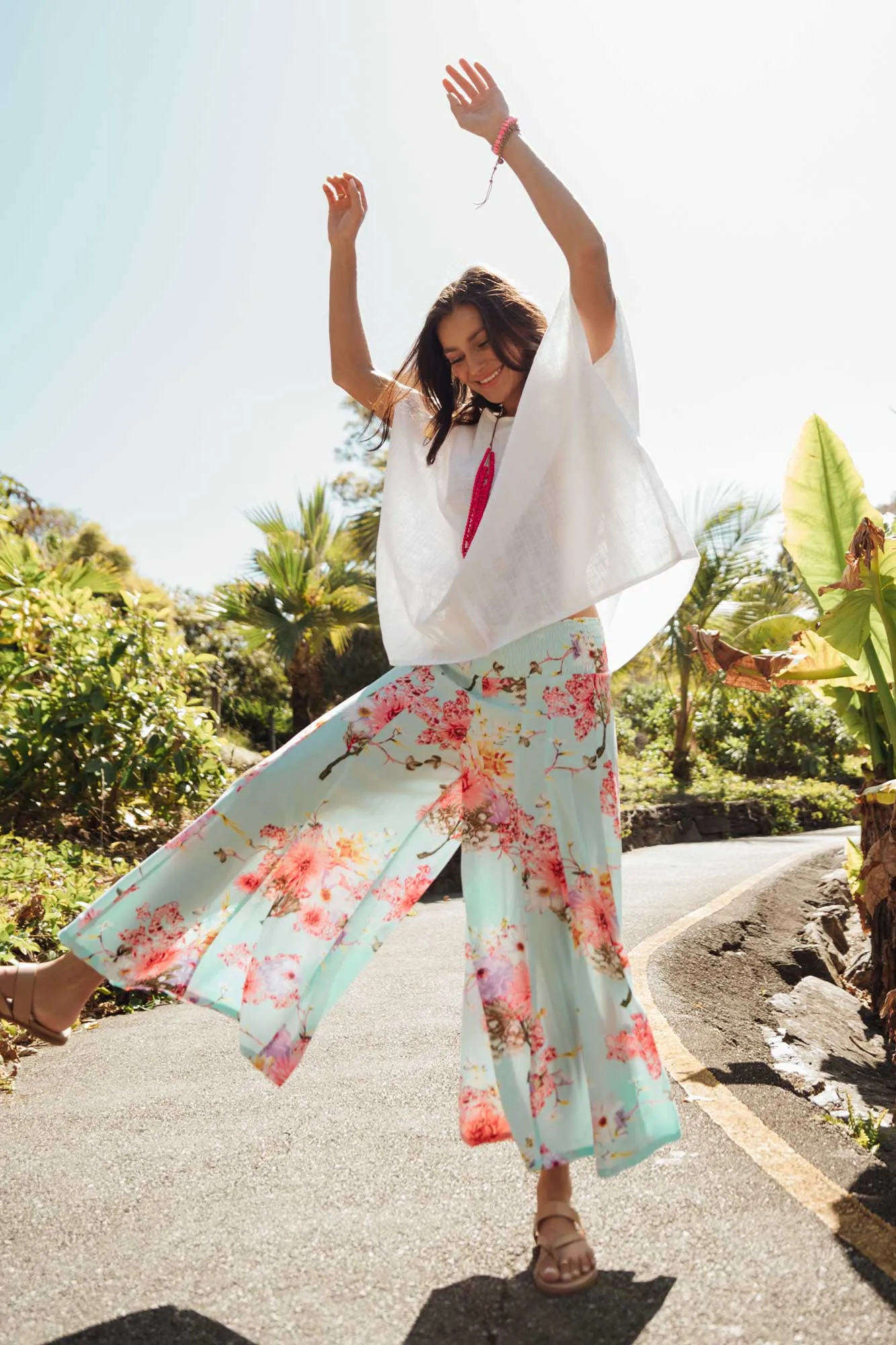 Erin Cherry Blossom Wide Leg Pants sold by Blue Bungalow product image thumbnail 2
