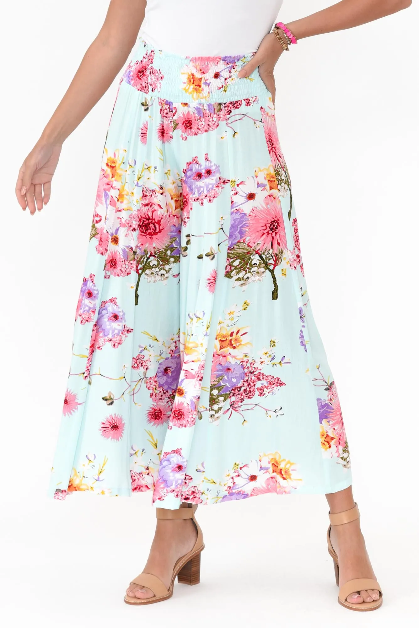 Erin Cherry Blossom Wide Leg Pants sold by Blue Bungalow