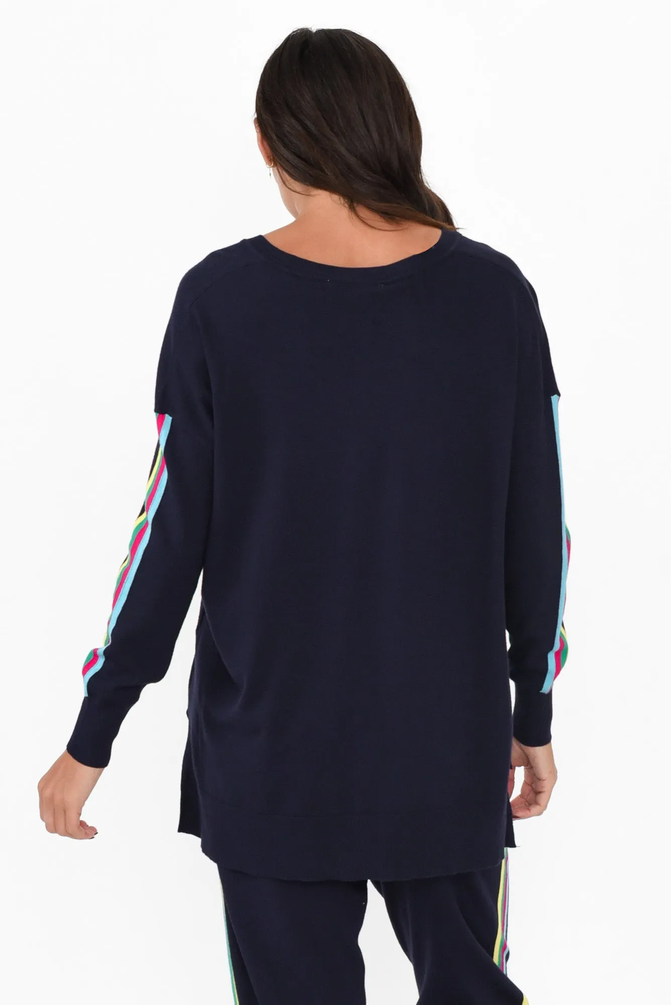 Karina Navy Stripe Knit Jumper sold by Blue Bungalow product image thumbnail 4