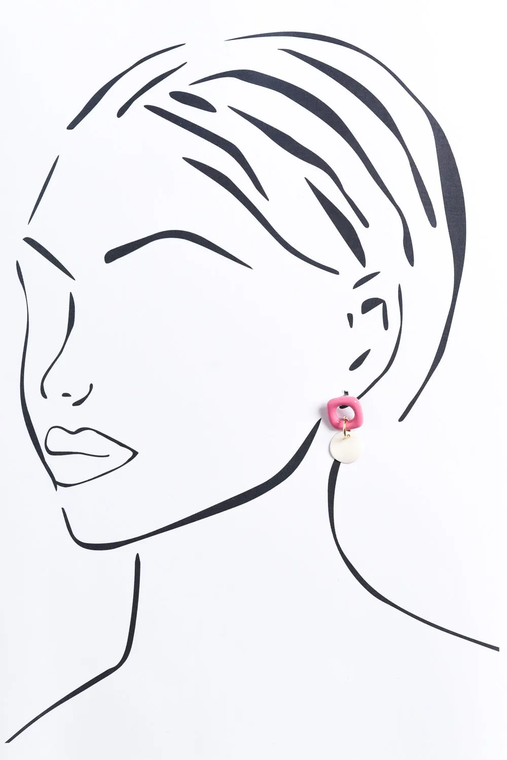 Angie Pink Drop Earrings sold by Blue Bungalow product image thumbnail 2