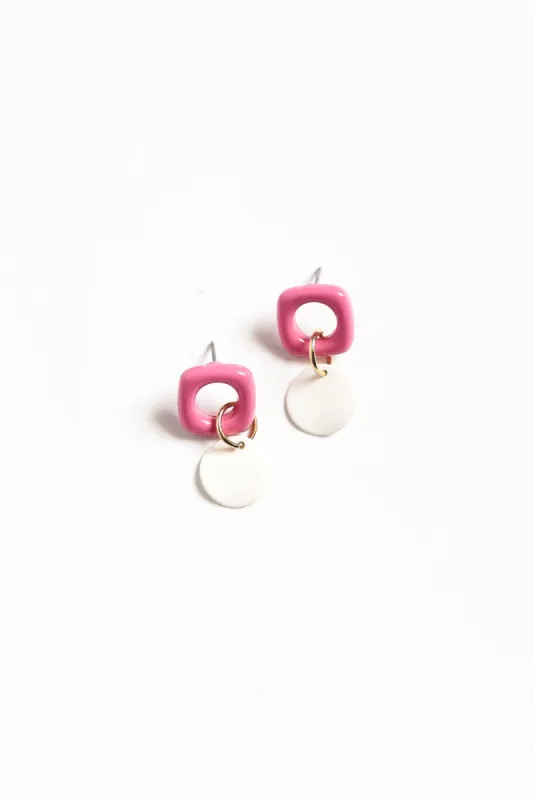 Angie Pink Drop Earrings sold by Blue Bungalow
