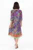 Milana Blue Motif Crinkle Cotton Dress sold by Blue Bungalow