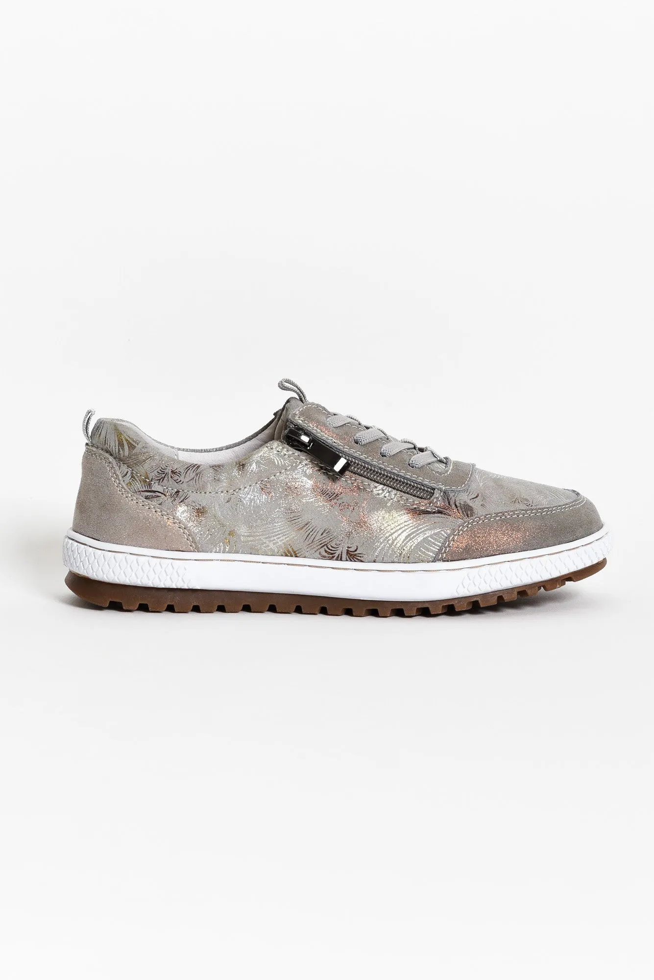 Glamper Taupe Abstract Leather Sneaker sold by Blue Bungalow product image thumbnail 3