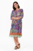 Milana Blue Motif Crinkle Cotton Dress sold by Blue Bungalow
