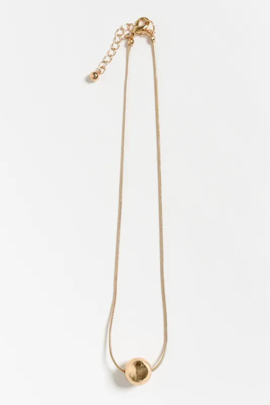 Innes Gold Ball Pendant Necklace sold by Blue Bungalow