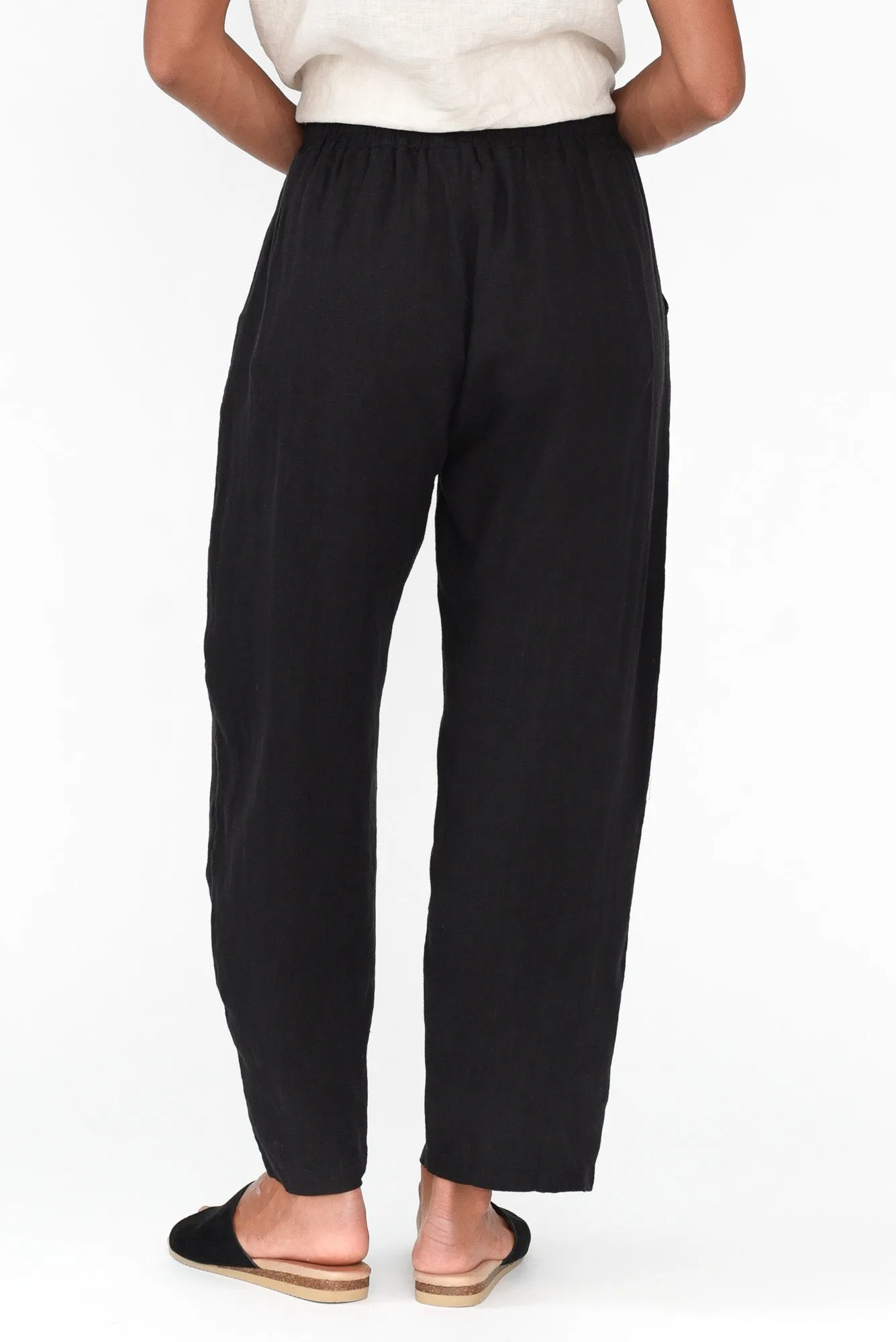Ataya Black Linen Pants sold by Blue Bungalow product image thumbnail 4