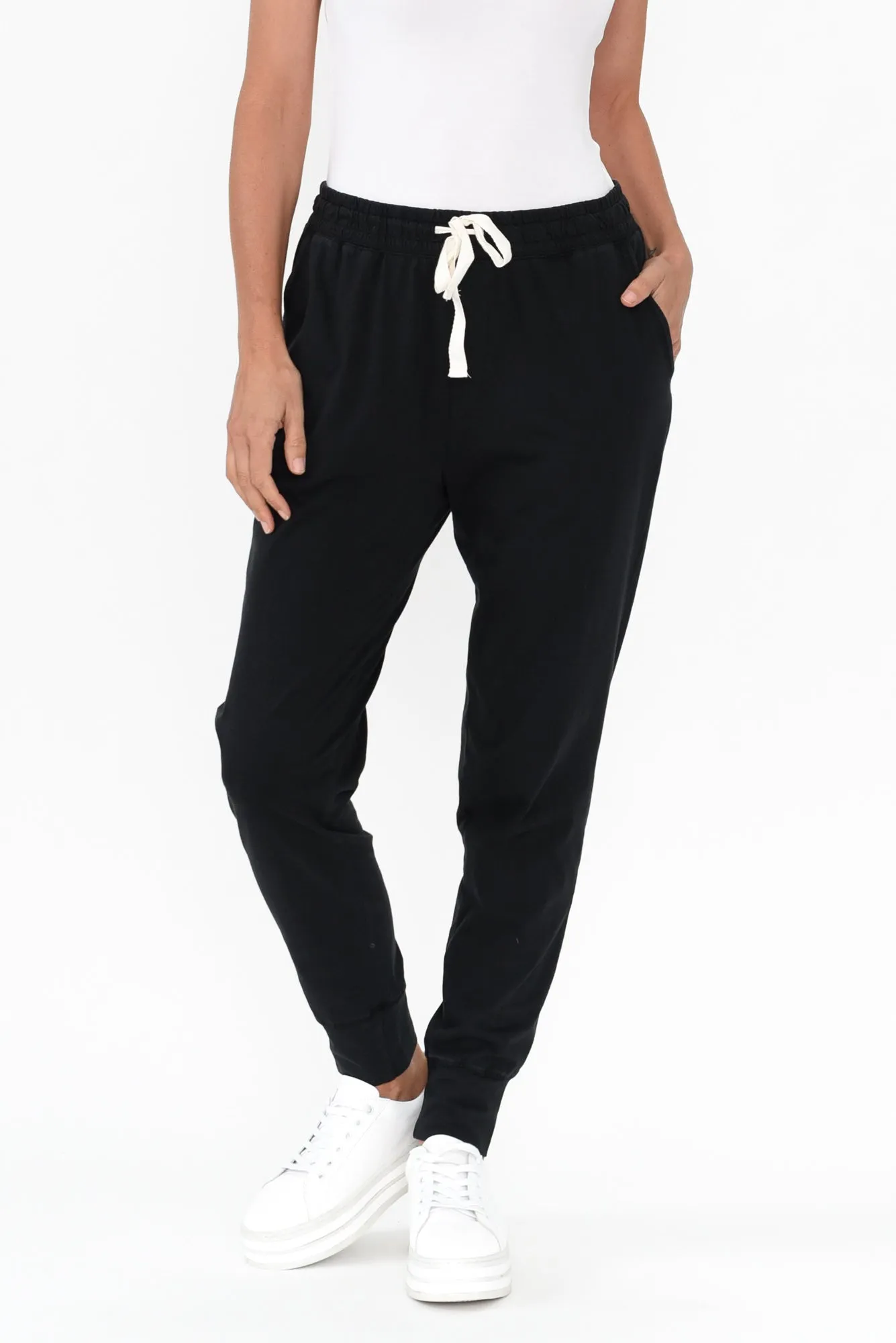 Black Wash Out Lounge Sweatpants sold by Blue Bungalow product image thumbnail 2