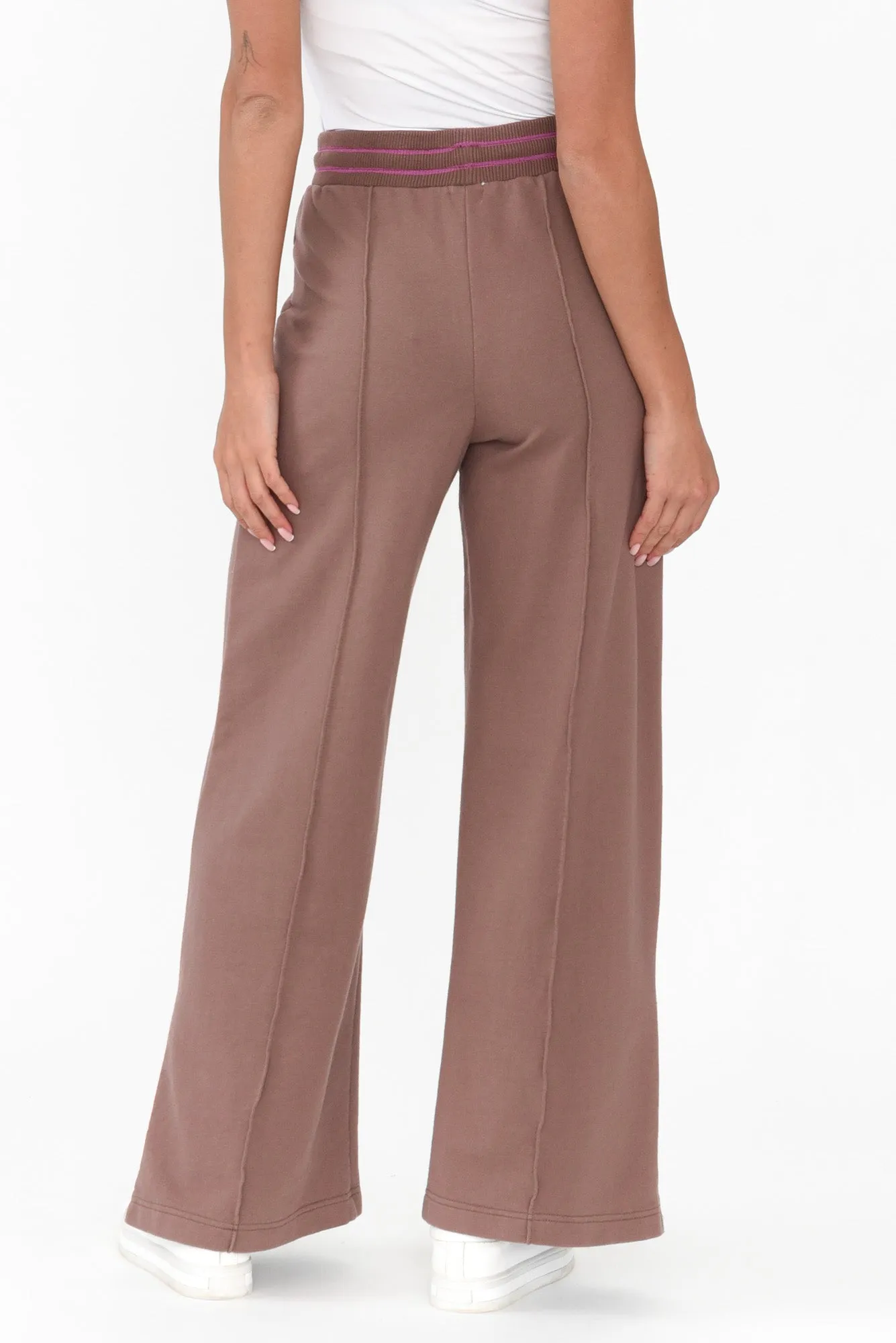 Kyla Brown Cotton Blend Wide Leg Pants sold by Blue Bungalow product image thumbnail 5