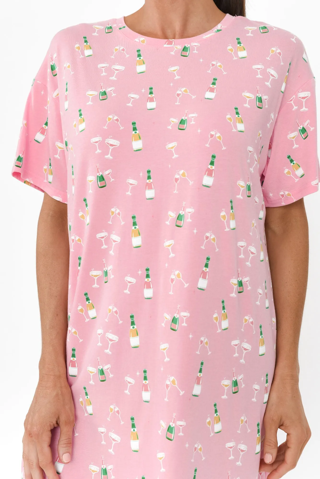 Collie Pink Champagne Bamboo Nightie sold by Blue Bungalow product image thumbnail 5