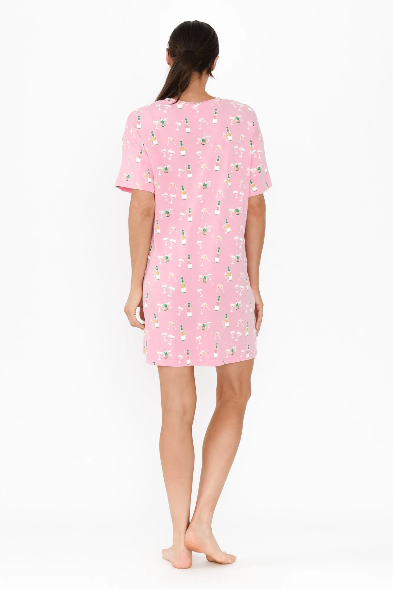 Collie Pink Champagne Bamboo Nightie sold by Blue Bungalow product image thumbnail 4