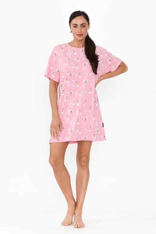 Collie Pink Champagne Bamboo Nightie sold by Blue Bungalow