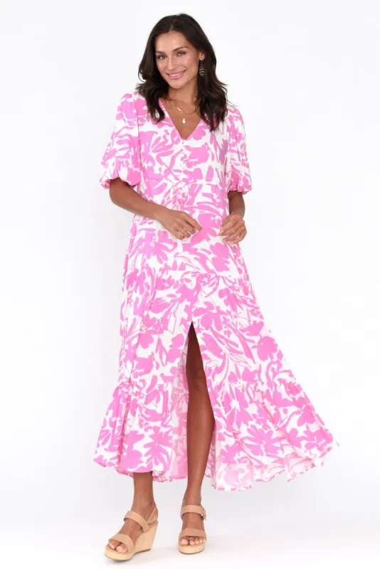 Pearson Lilac Garden Button Tier Dress sold by Blue Bungalow