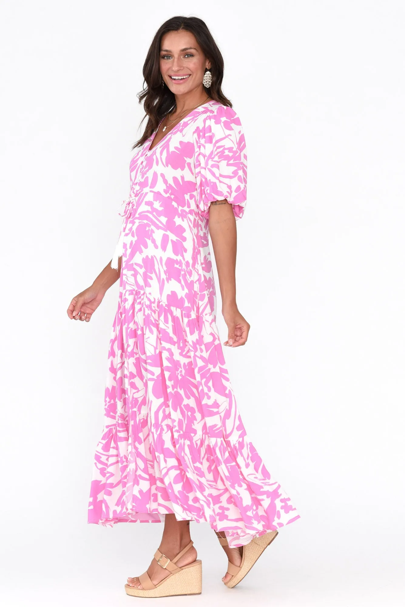 Pearson Lilac Garden Button Tier Dress sold by Blue Bungalow product image thumbnail 3