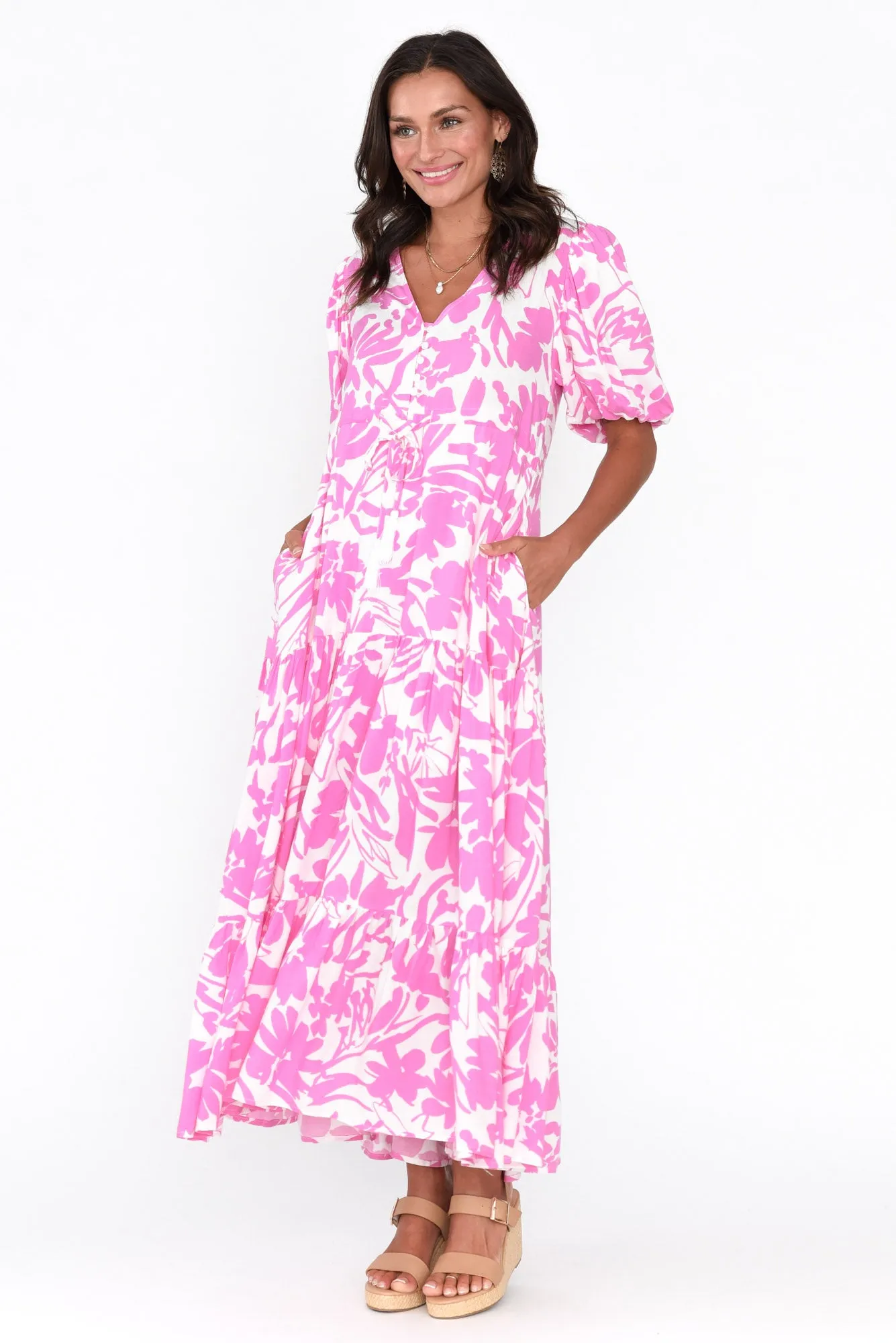 Pearson Lilac Garden Button Tier Dress sold by Blue Bungalow product image thumbnail 2