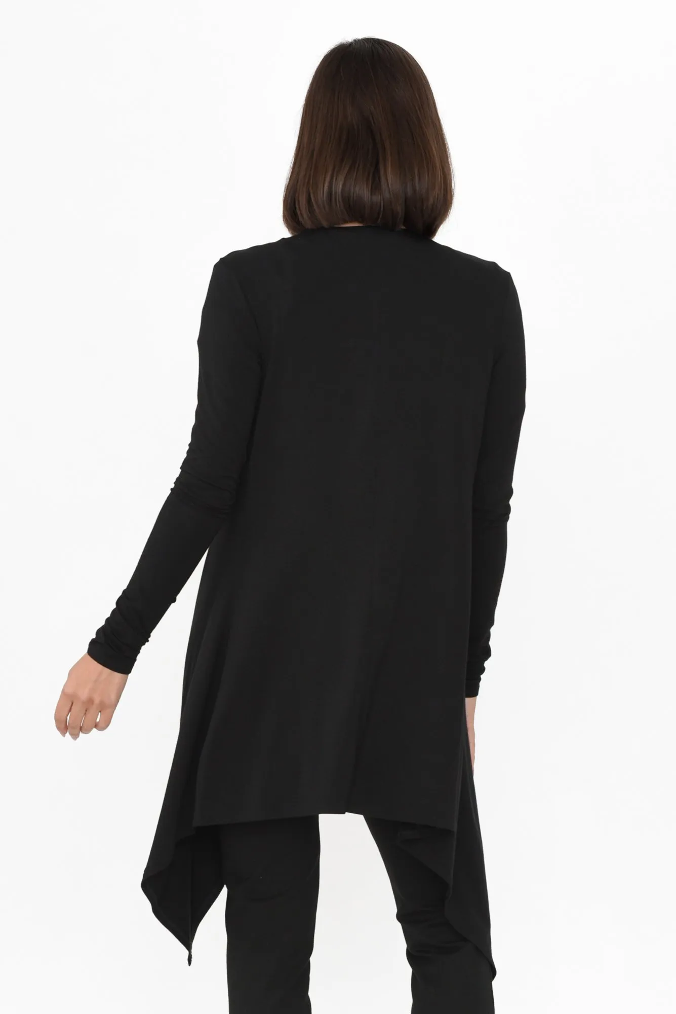 Black Bamboo Waterfall Cardigan sold by Blue Bungalow product image thumbnail 4