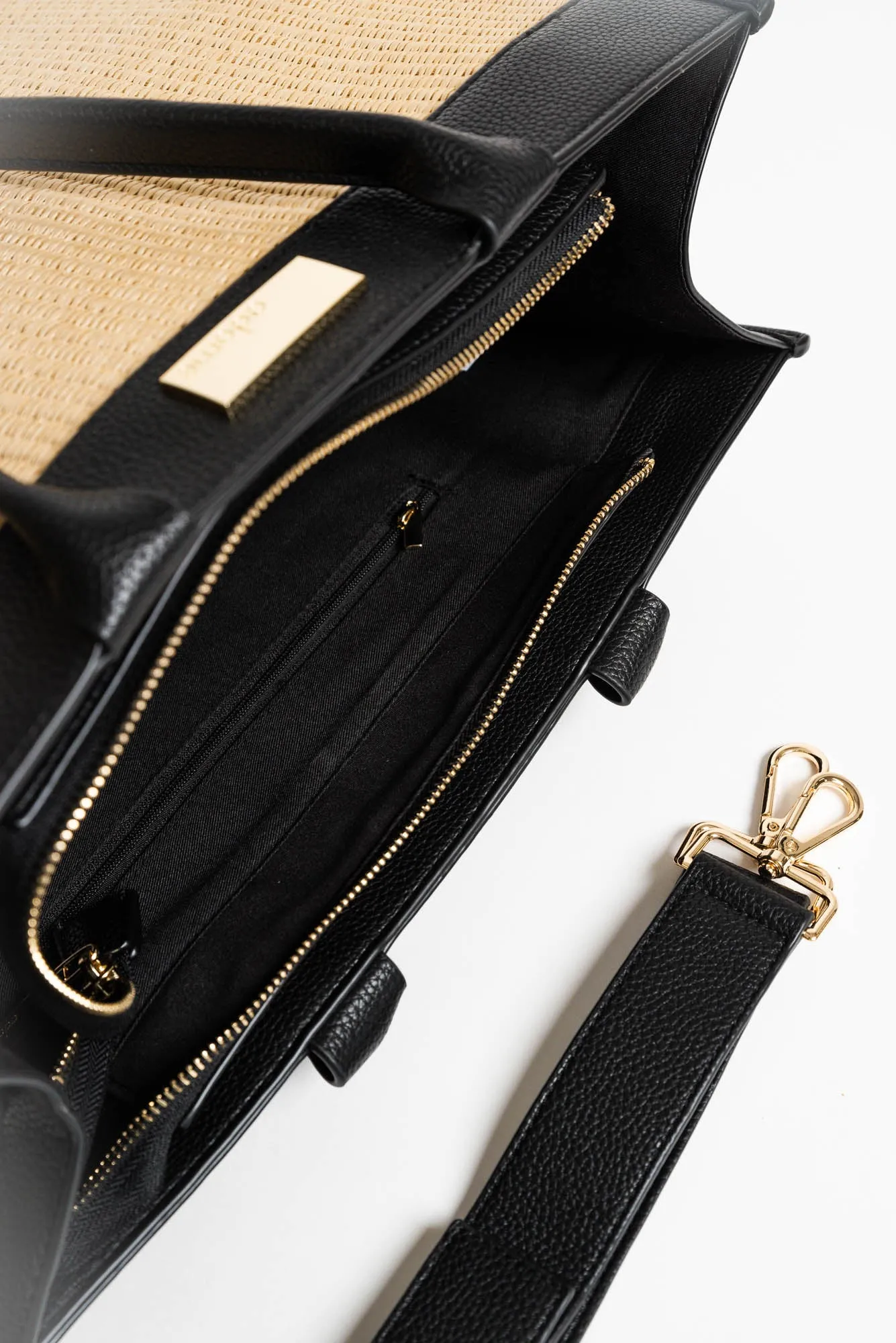 Amos Natural Contrast Weave Tote Bag sold by Blue Bungalow product image thumbnail 3