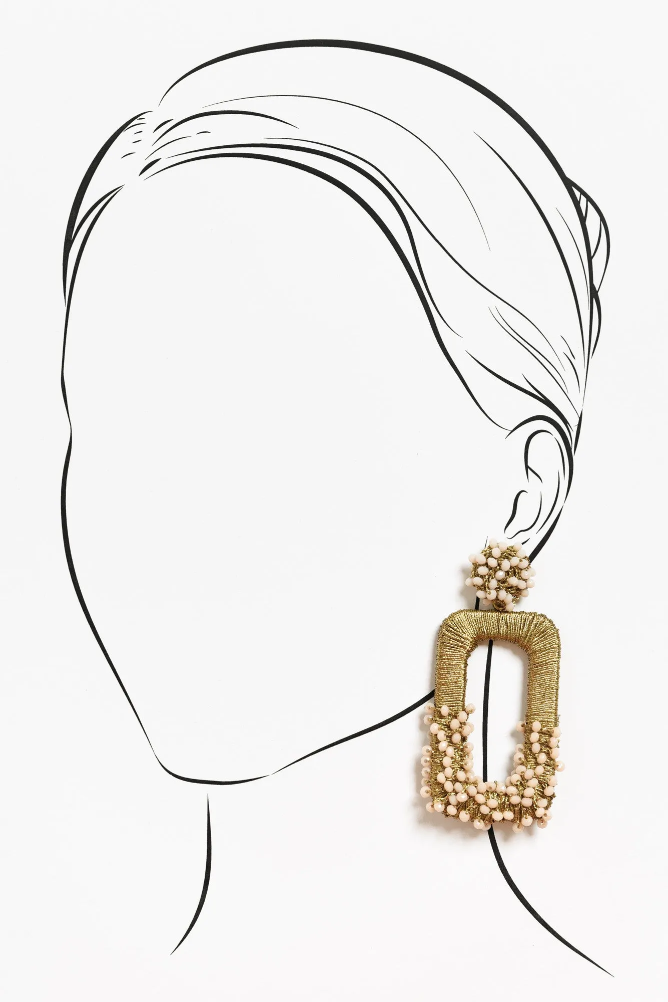 Peppa Gold Beaded Drop Earrings sold by Blue Bungalow product image thumbnail 2