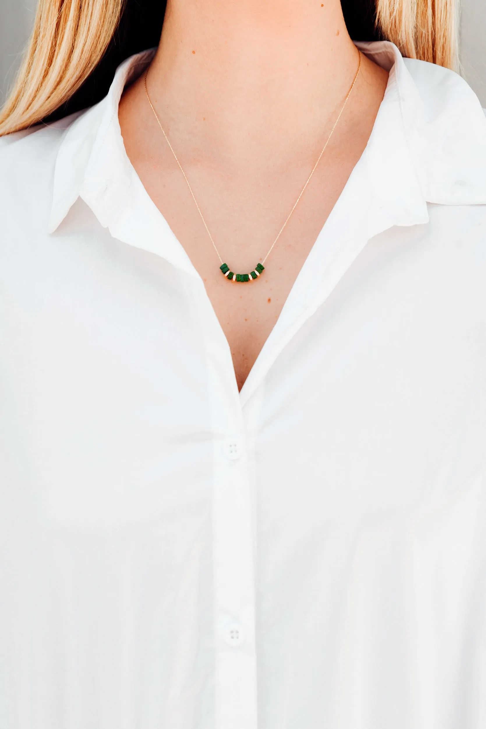 Angelina Green Beaded Necklace sold by Blue Bungalow product image thumbnail 2