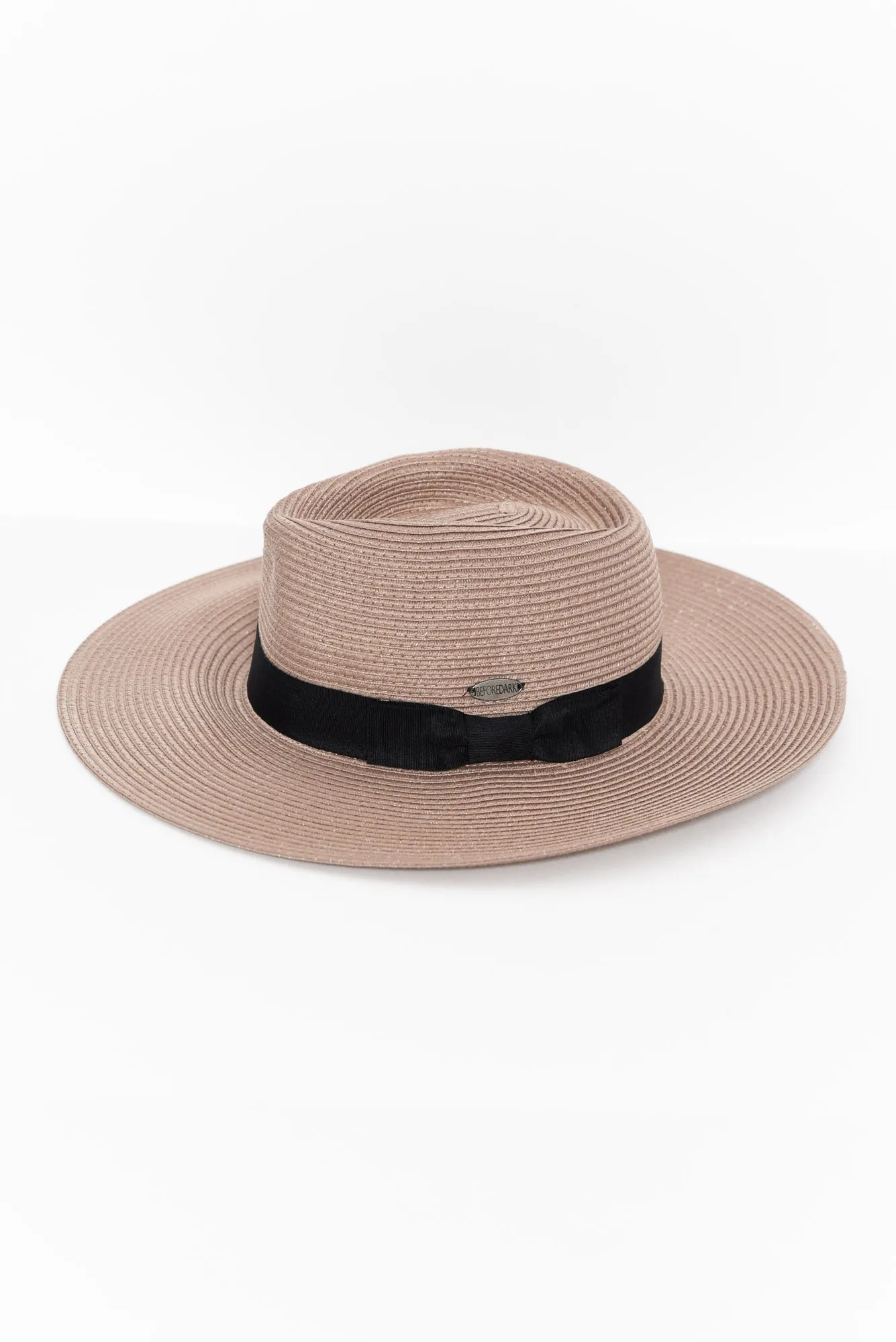 Fiona Taupe Wide Brim Travel Fedora sold by Blue Bungalow product image thumbnail 2
