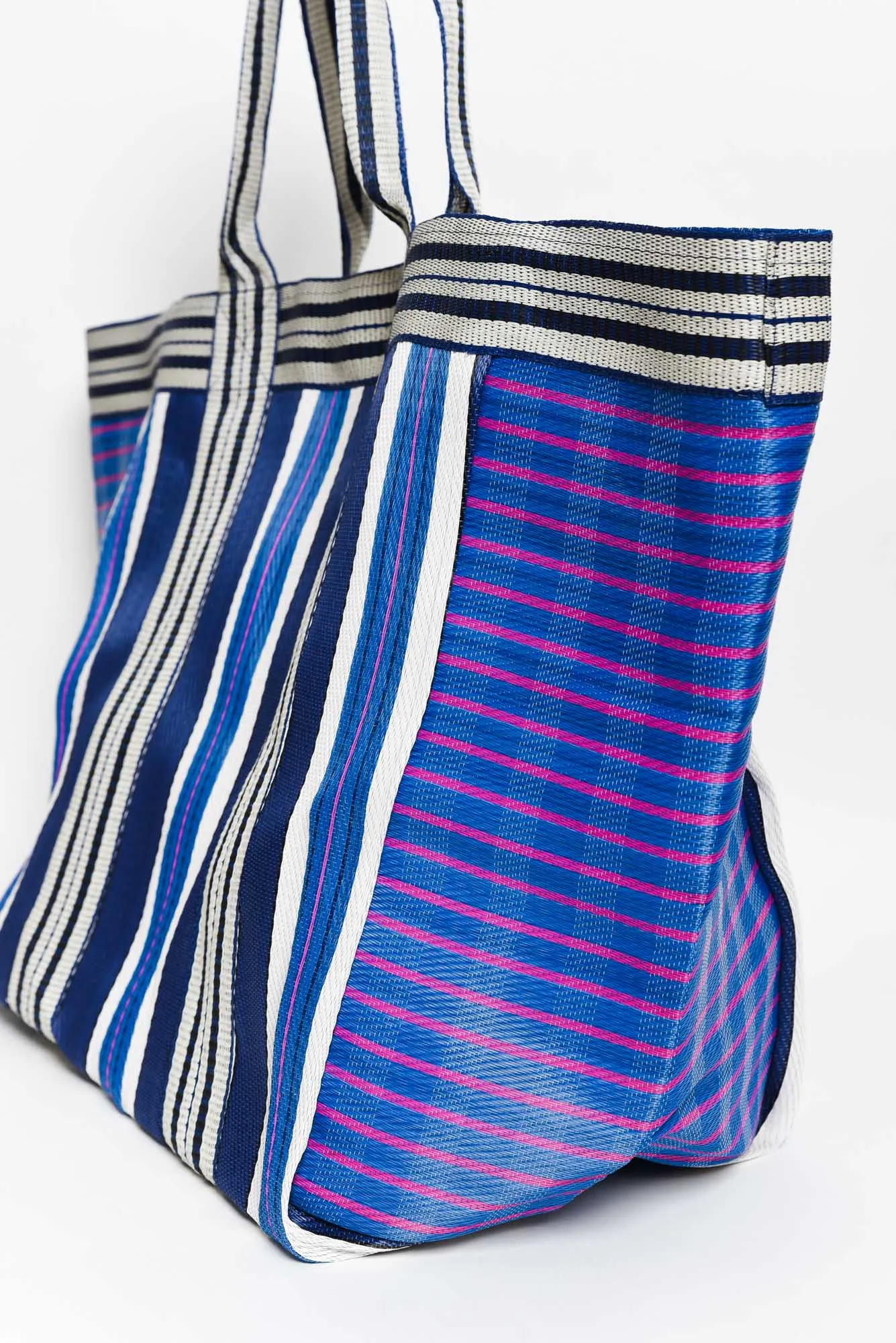 Lyndal Blue Stripe Medium Tote Bag sold by Blue Bungalow product image thumbnail 2