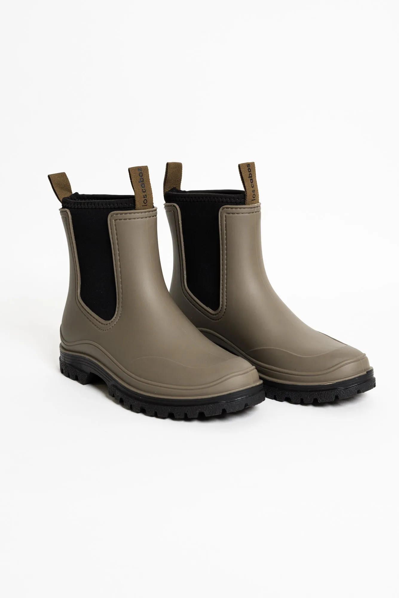 Amelia Khaki Rain Boot sold by Blue Bungalow