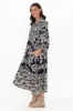 Elita Navy Abstract Pocket Dress sold by Blue Bungalow