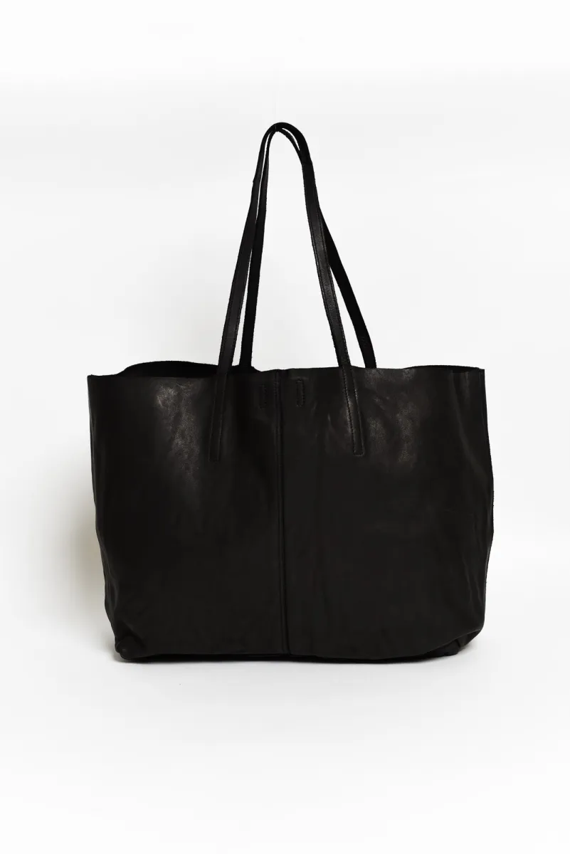Makalu Black Large Leather Tote Bag sold by Blue Bungalow