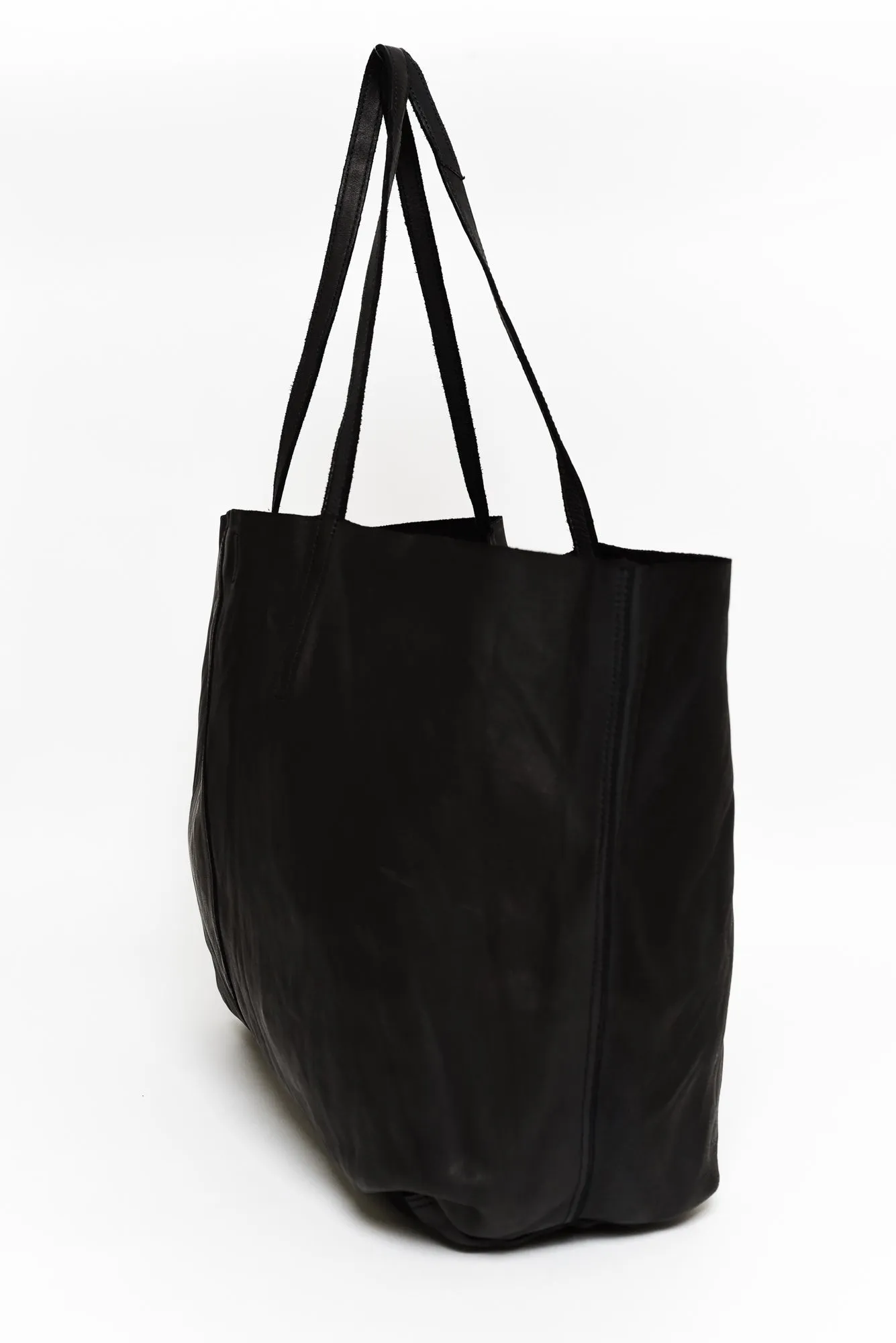 Makalu Black Large Leather Tote Bag sold by Blue Bungalow product image thumbnail 2