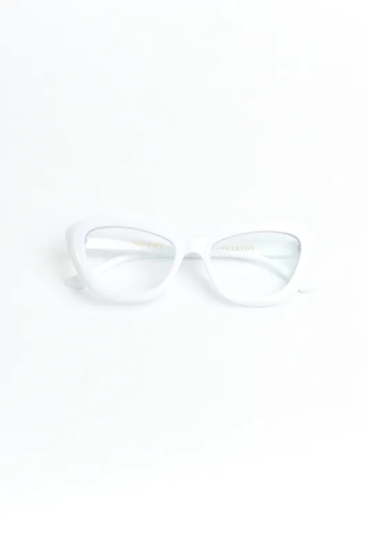 Carnarvon White Reading Glasses sold by Blue Bungalow